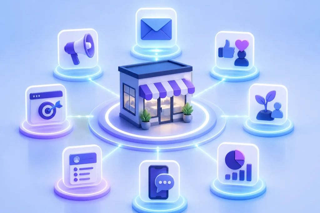 What does a marketing automation platform do for a small business, and which marketing tasks can it automate?