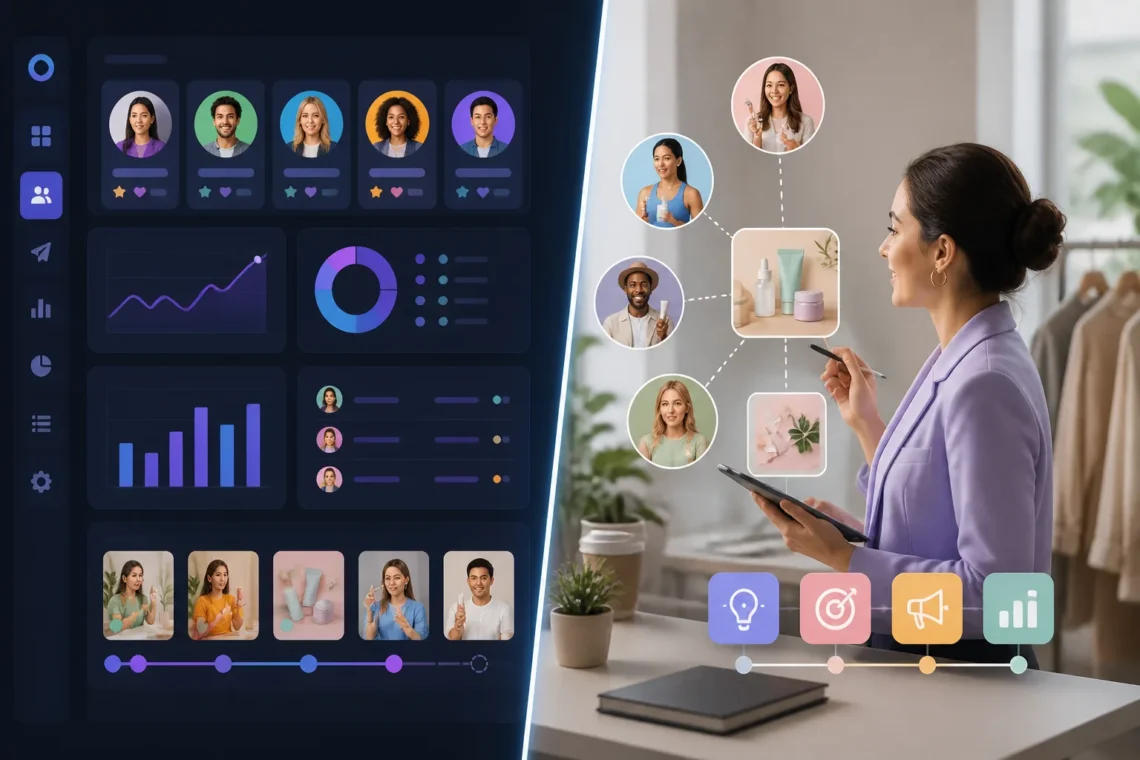 What is the difference between an influencer marketing service and an influencer marketing platform?