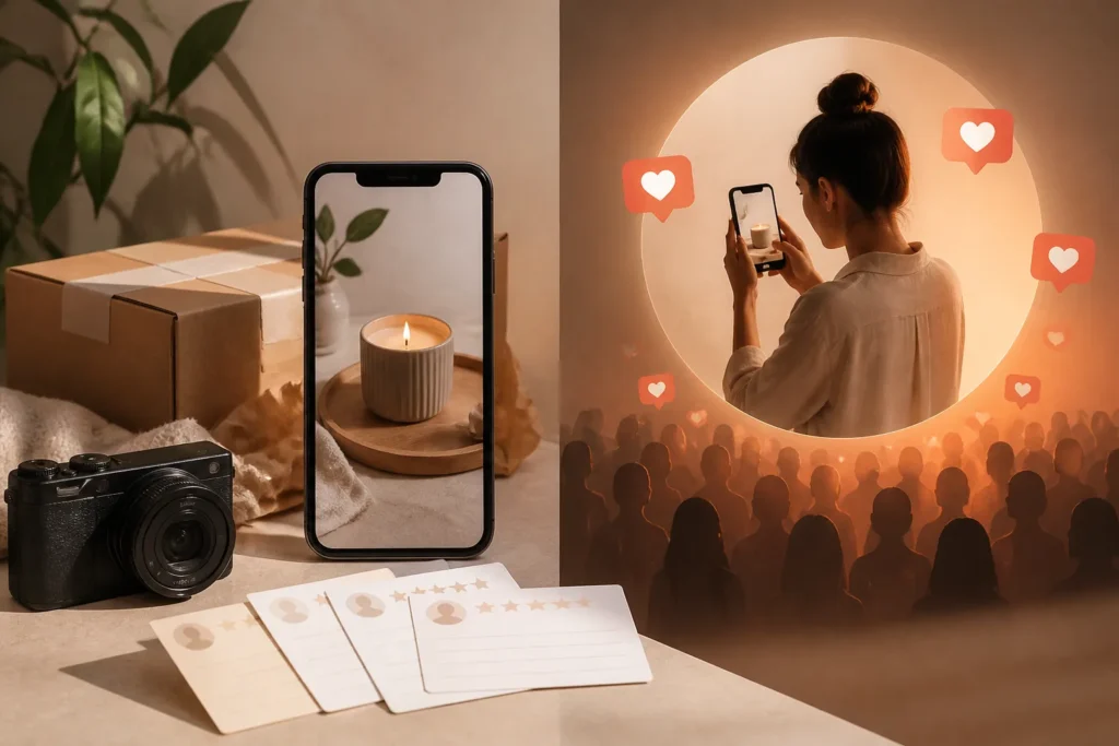 What is user-generated content (UGC) in marketing, and how does it differ from affiliate marketing?