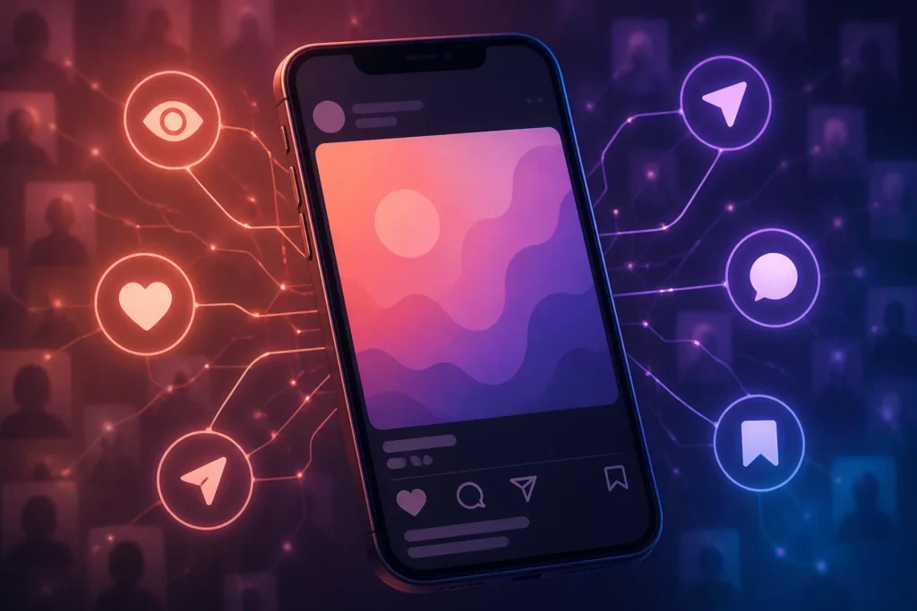 Which signals affect how widely Instagram recommends a post?